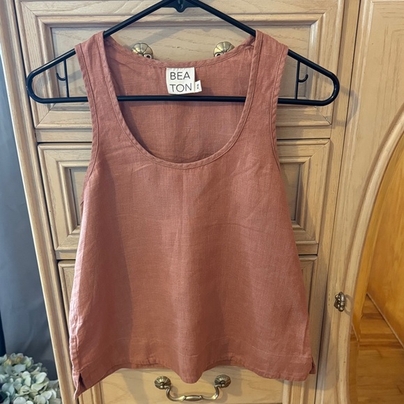 Beaton Linen Tops - Beaton Sleeveless Tank